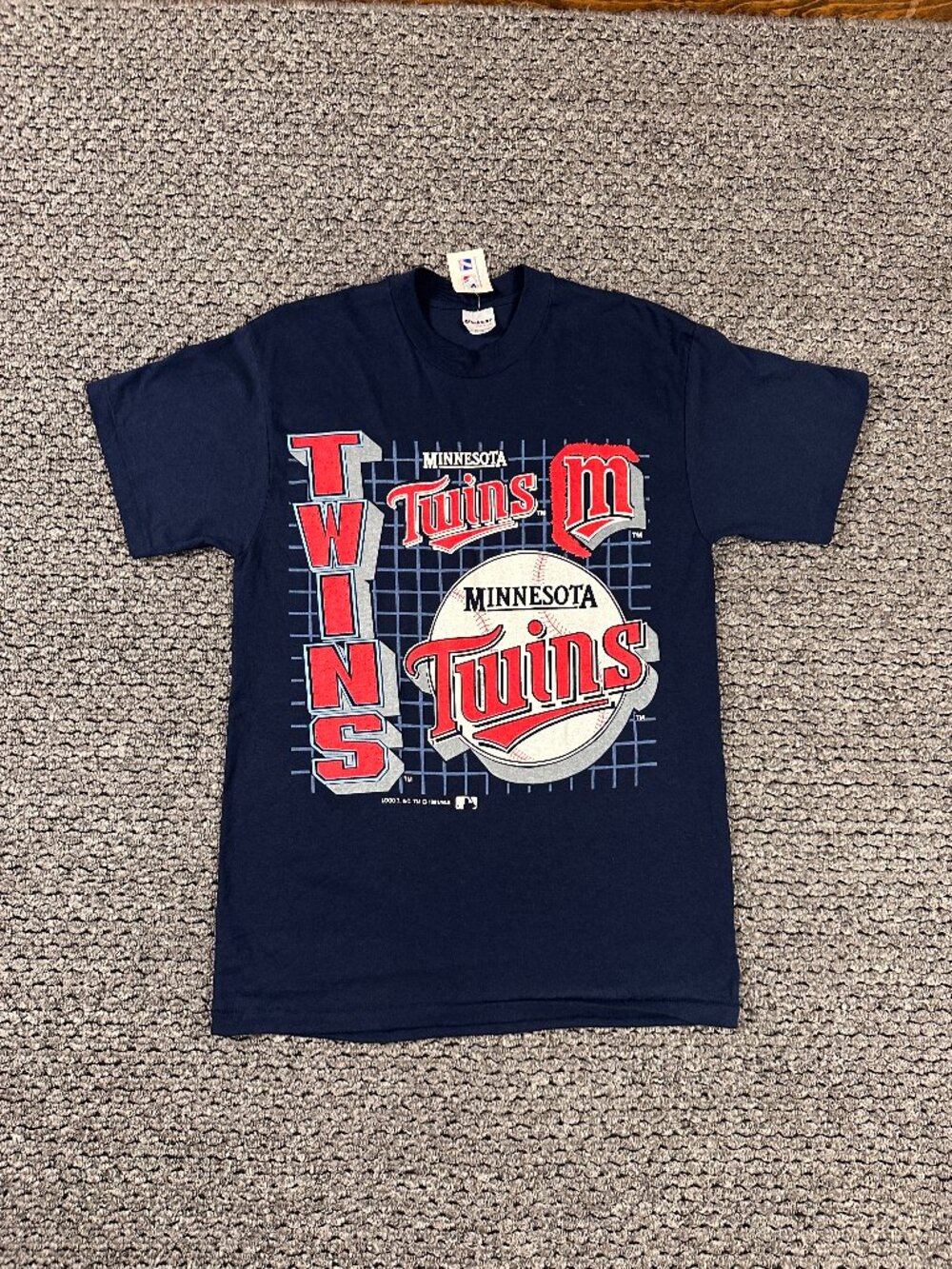 Vintage 1991 Minnesota Twins Logo 7 Deadstock T-Shirt Large NWT Stedman MLB